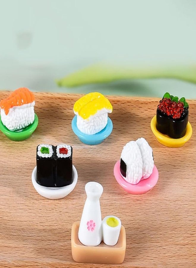 Vaguelly 24pcs Simulated Japanese Sushi Miniatures Lifelike Dollhouse Decoration Realistic Sushi Models for Home Decor and Photography Props for Miniature Display - Image 2